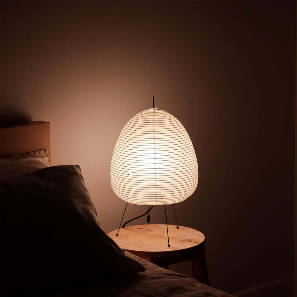 Table Lamp Rice Paper 16.9 in Indoor LED Bedroom Desk Nightstand Light | Thomler