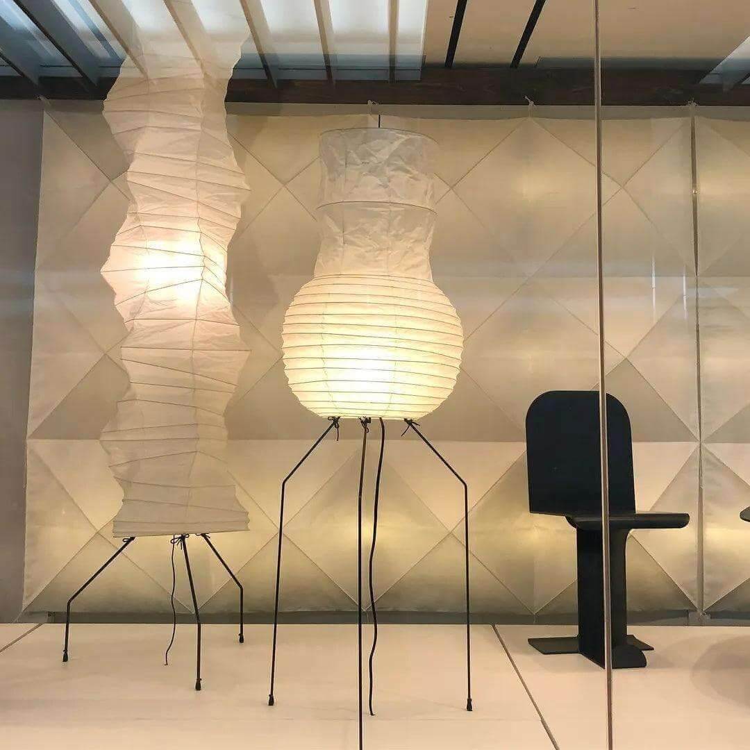 Floor Lamp Rice Paper Shade 72.8 in White Living Room Bedroom Ambient Lighting Japanese Style Tall Light | Thomler