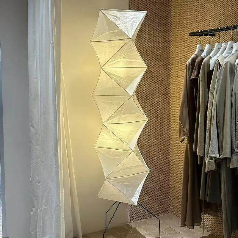 Floor Lamp Rice Paper Shade 74 in Soft Ambient Living Room Bedroom Lighting Japanese Style Standing Light | Thomler
