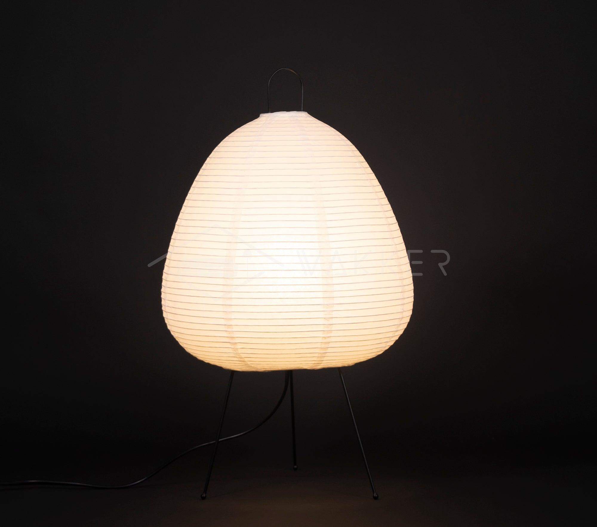 Table Lamp Rice Paper 16.9 in Indoor LED Bedroom Desk Nightstand Light | Thomler