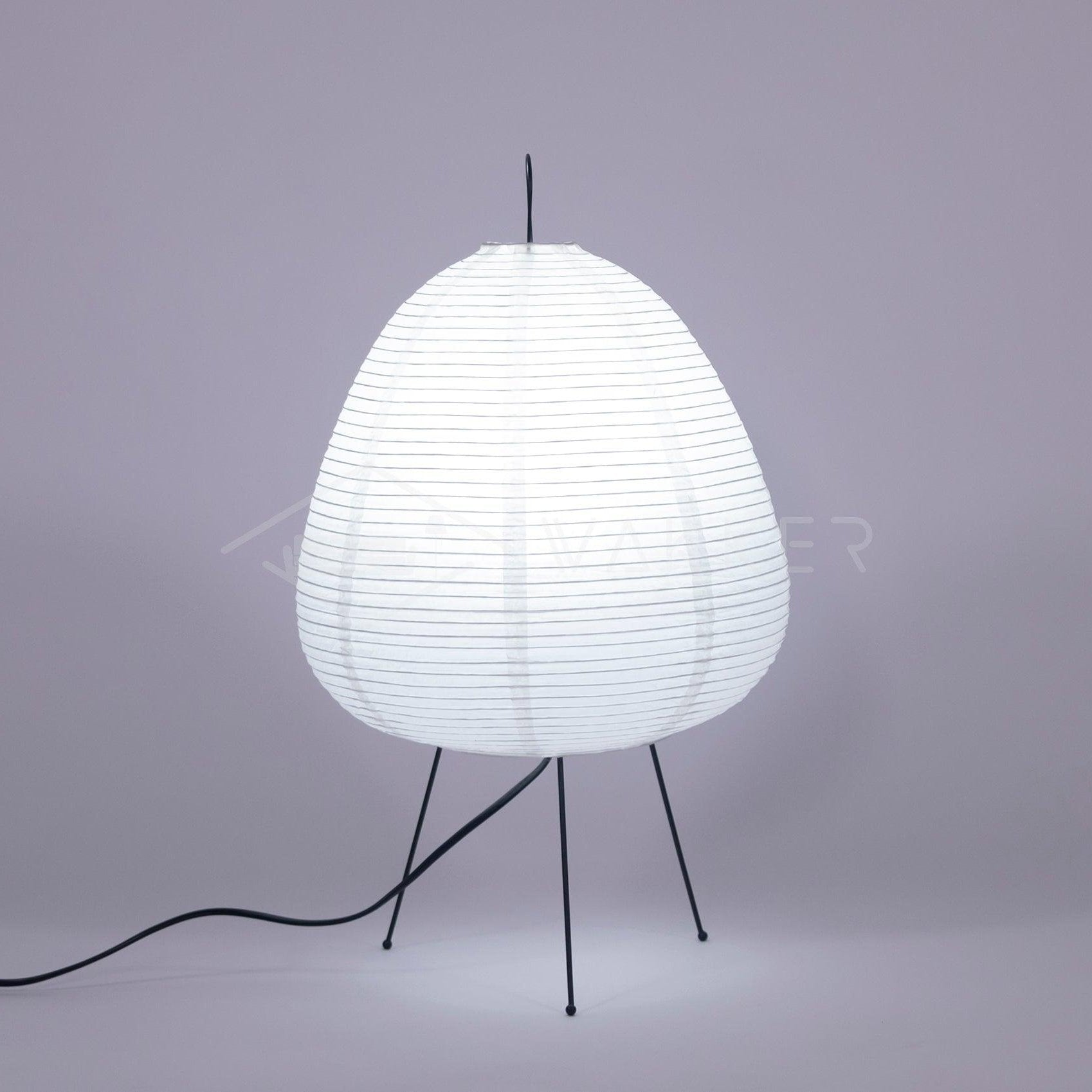 Table Lamp Rice Paper 16.9 in Indoor LED Bedroom Desk Nightstand Light | Thomler