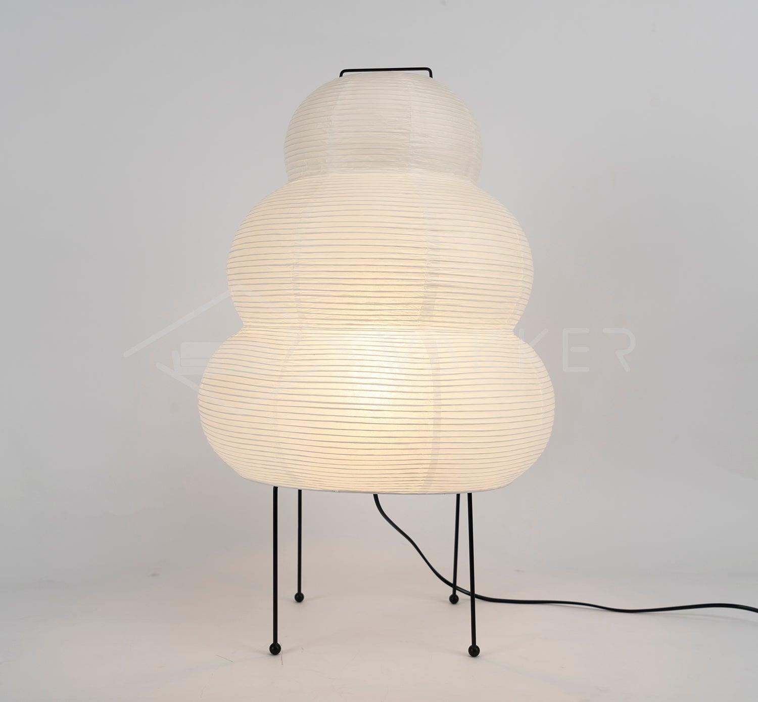 Table Lamp Rice Paper 16.9 in Indoor LED Bedroom Desk Nightstand Light | Thomler