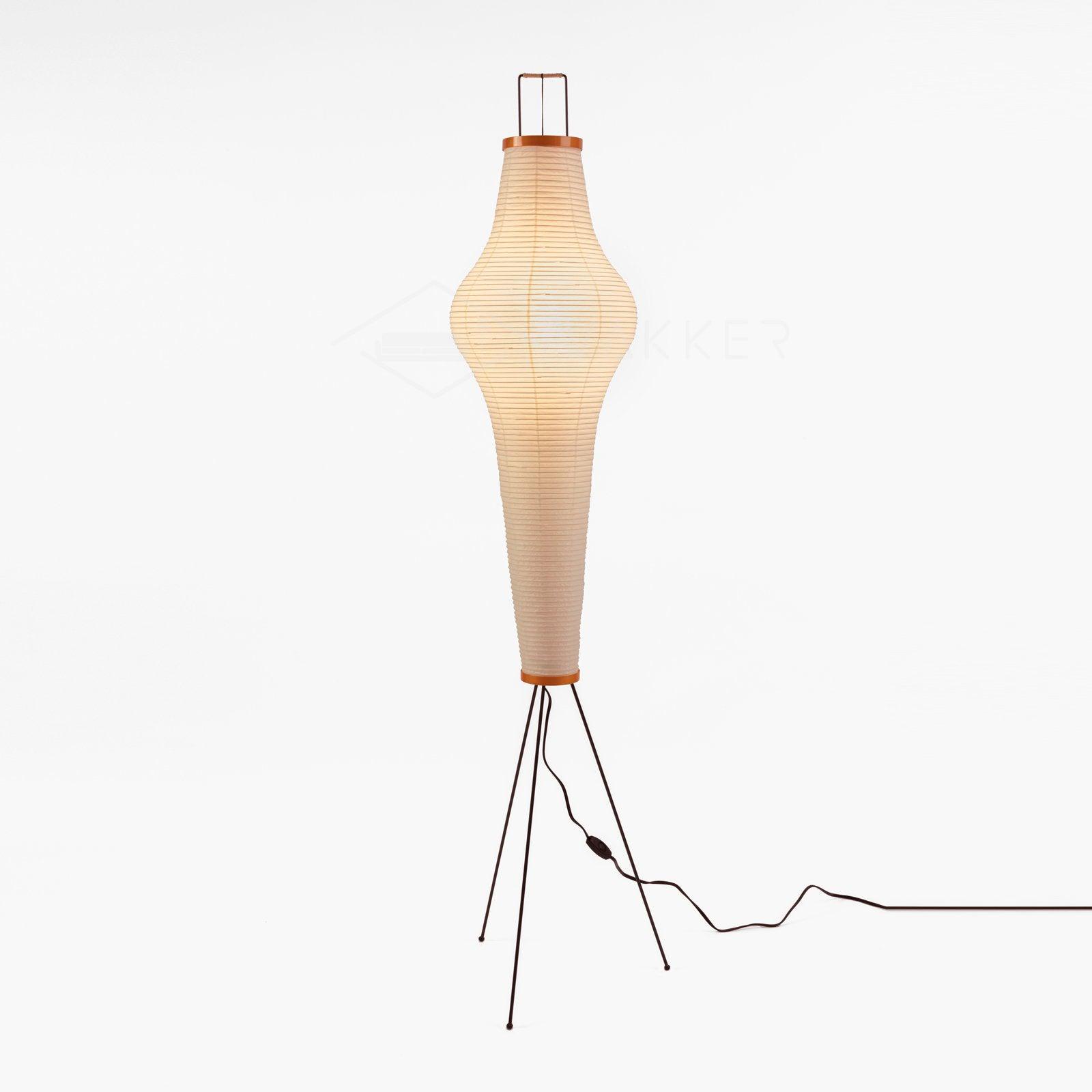 Akari Floor Lamp 47 in Mulberry Paper White Indoor Ambient Lighting Decorative Sculpture | Thomler