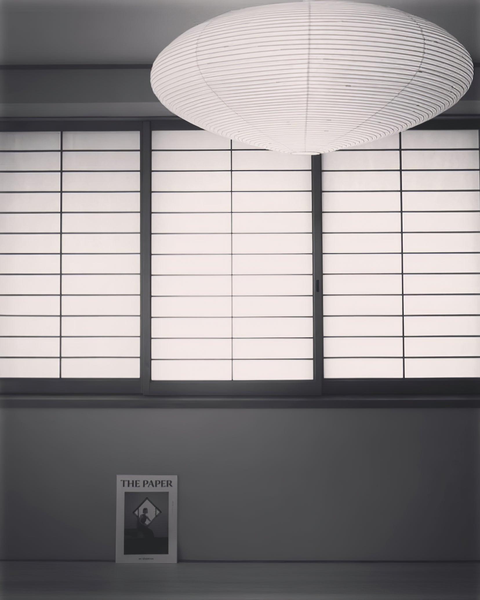 Akari Handcrafted Mulberry Paper Pendant Light 17.7 in Ceiling Indoor Warm Glow LED Edison Bulb | Thomler