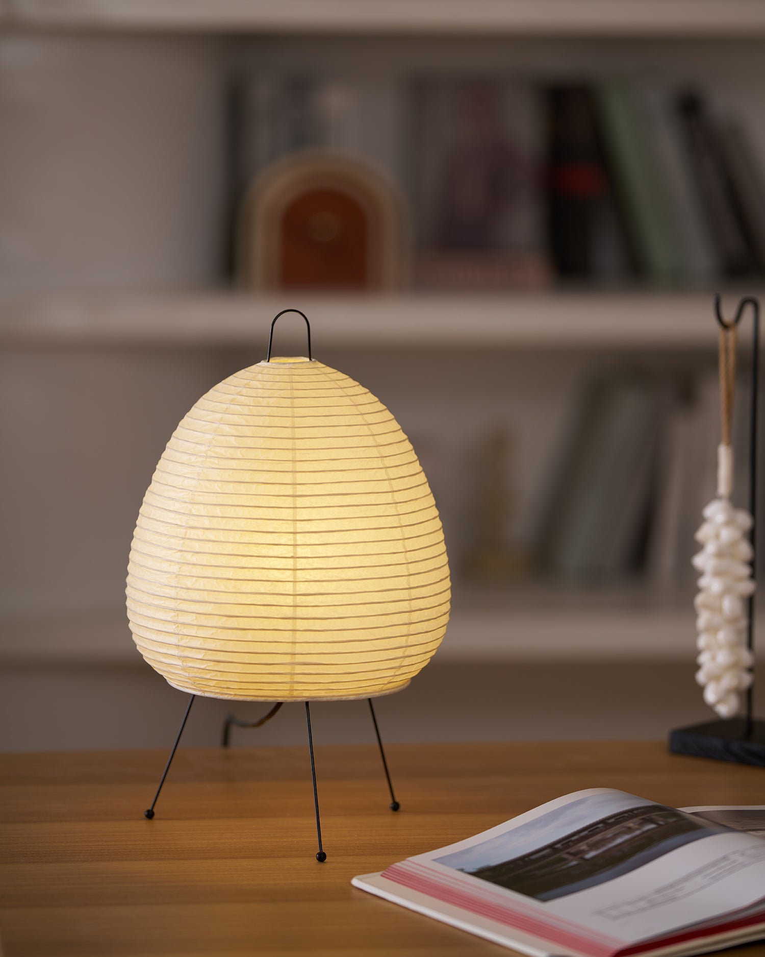 Table Lamp Mulberry Paper 16.9 in Indoor Soft Light White Decorative LED E26 E27 | Thomler