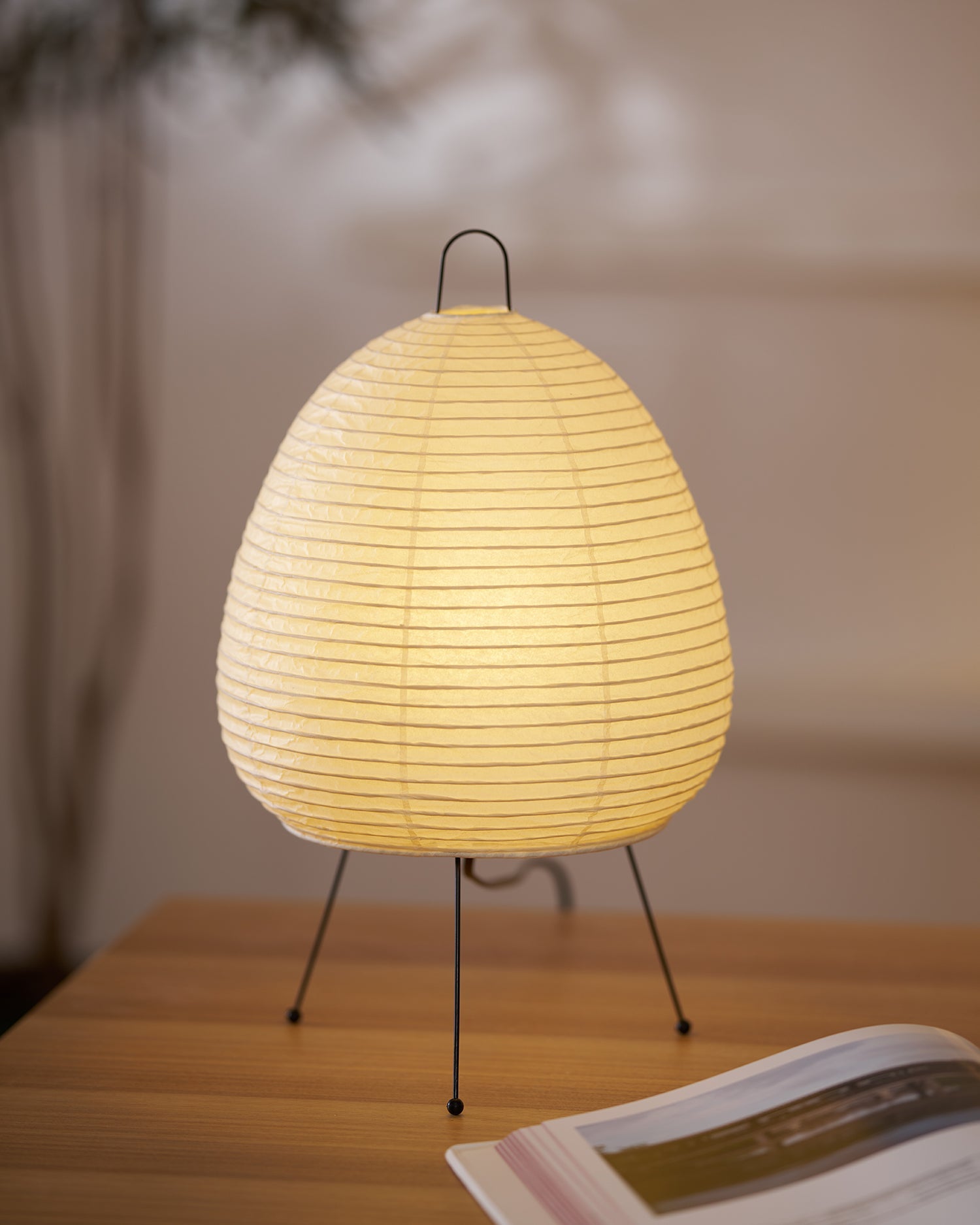 Table Lamp Mulberry Paper 16.9 in Indoor Soft Light White Decorative LED E26 E27 | Thomler
