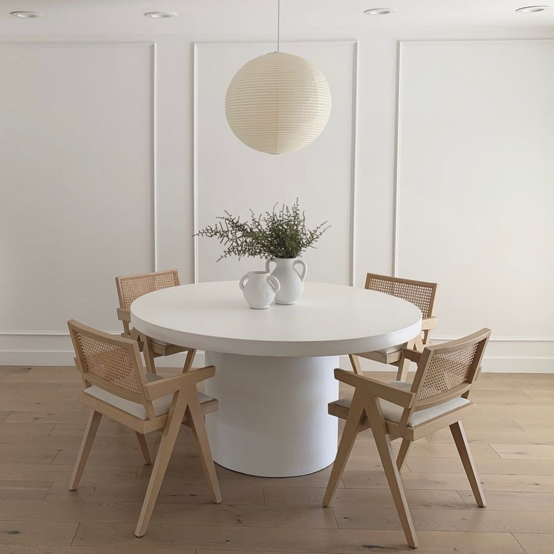Pendant Light Paper Shade 23.6 in Adjustable Ceiling White Living Room Dining Room Modern Hanging Lamp | Thomler
