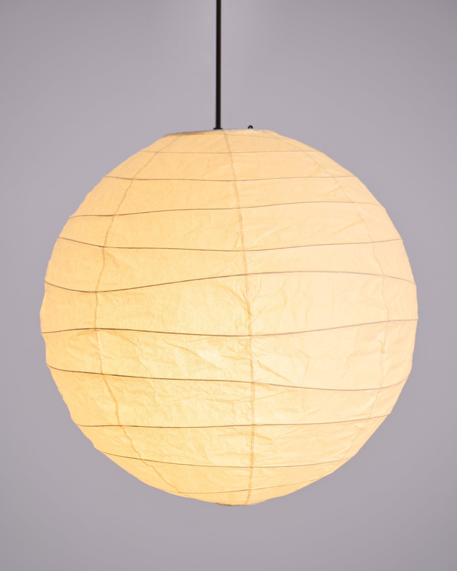 Pendant Light Japanese Washi Paper 17.7 in White Dining Room Living Room Hanging Ceiling Lamp Modern Minimalist Design | Thomler