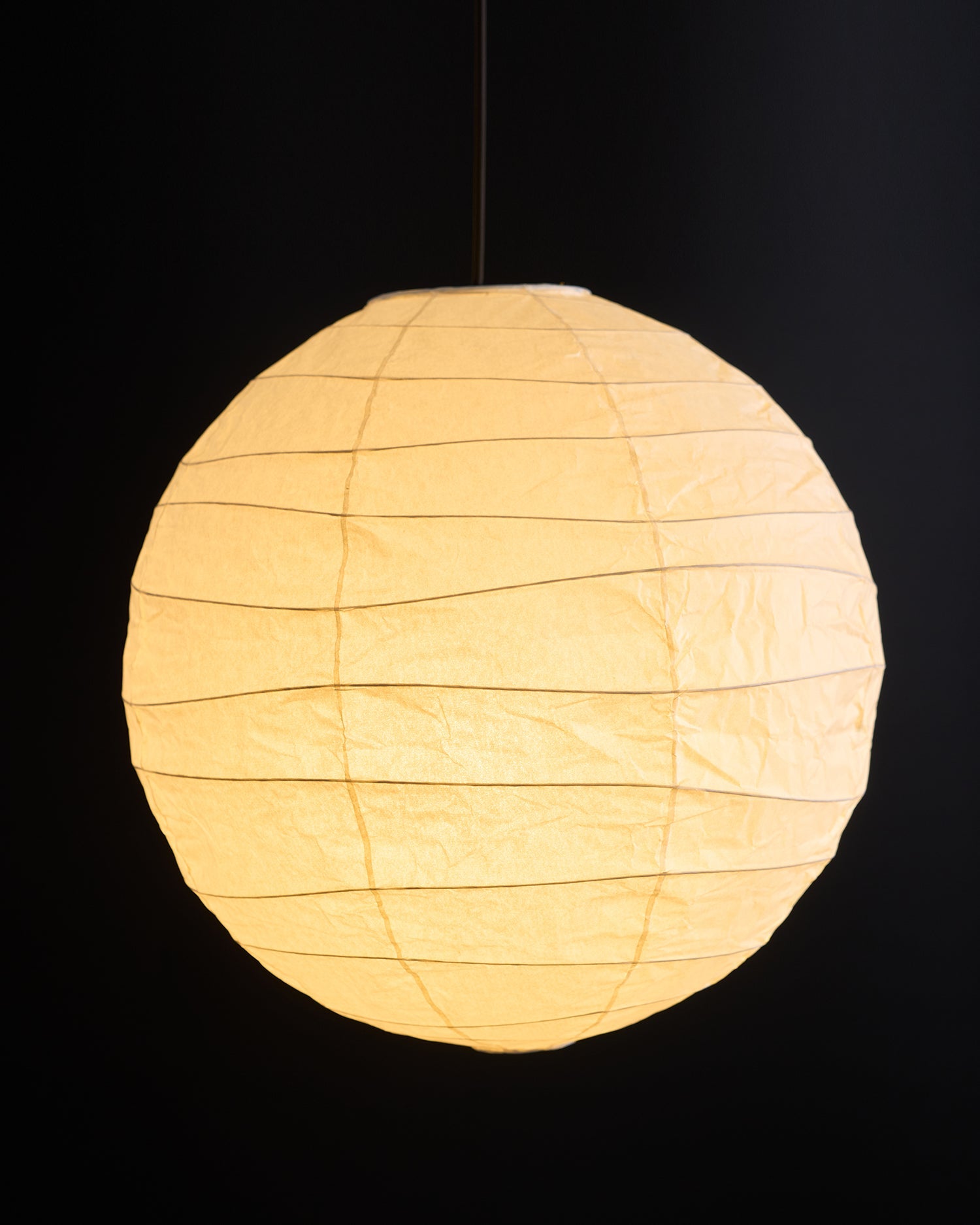 Pendant Light Japanese Washi Paper 17.7 in White Dining Room Living Room Hanging Ceiling Lamp Modern Minimalist Design | Thomler