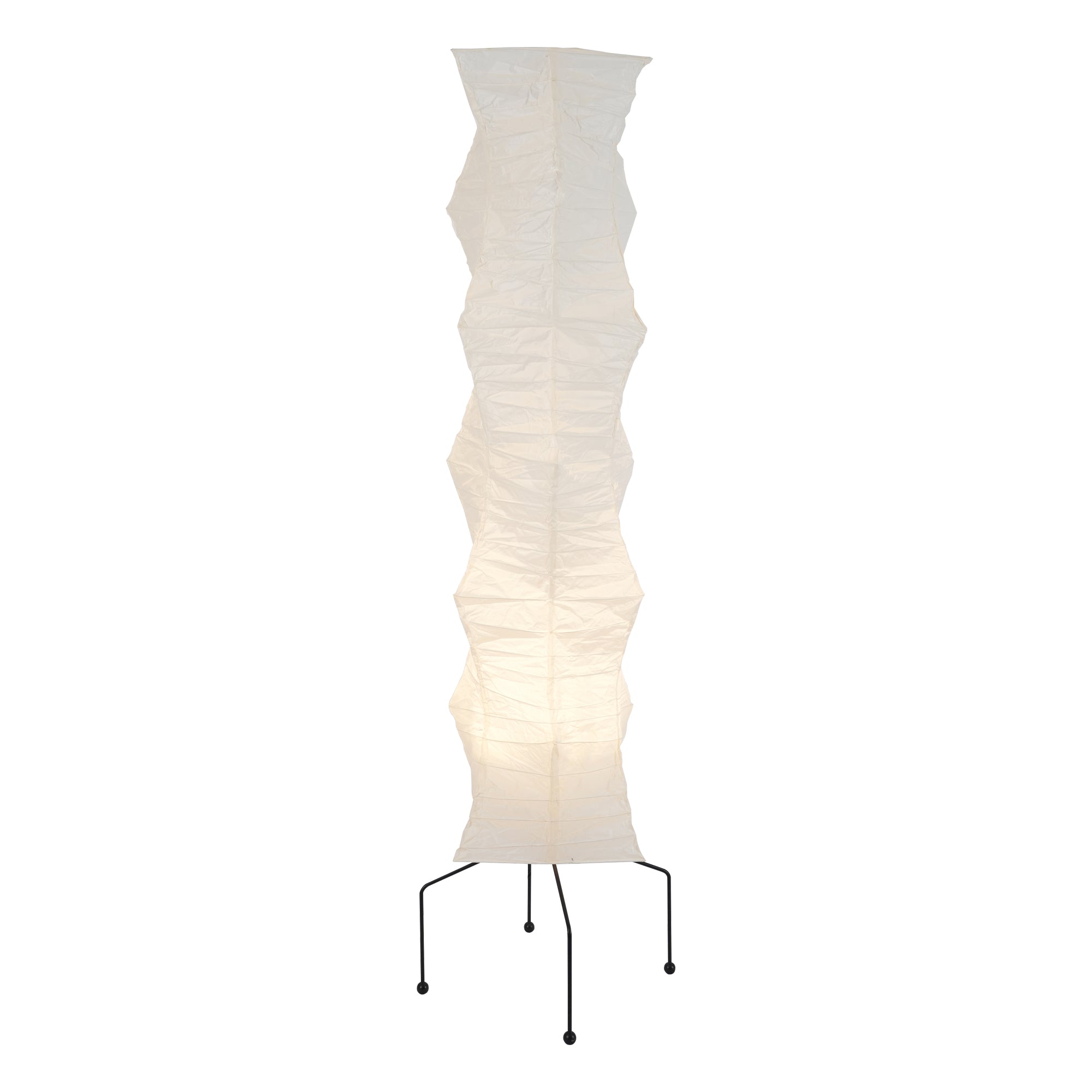 Akari Floor Lamp 47 in Mulberry Paper White Indoor Ambient Lighting Decorative Sculpture | Thomler