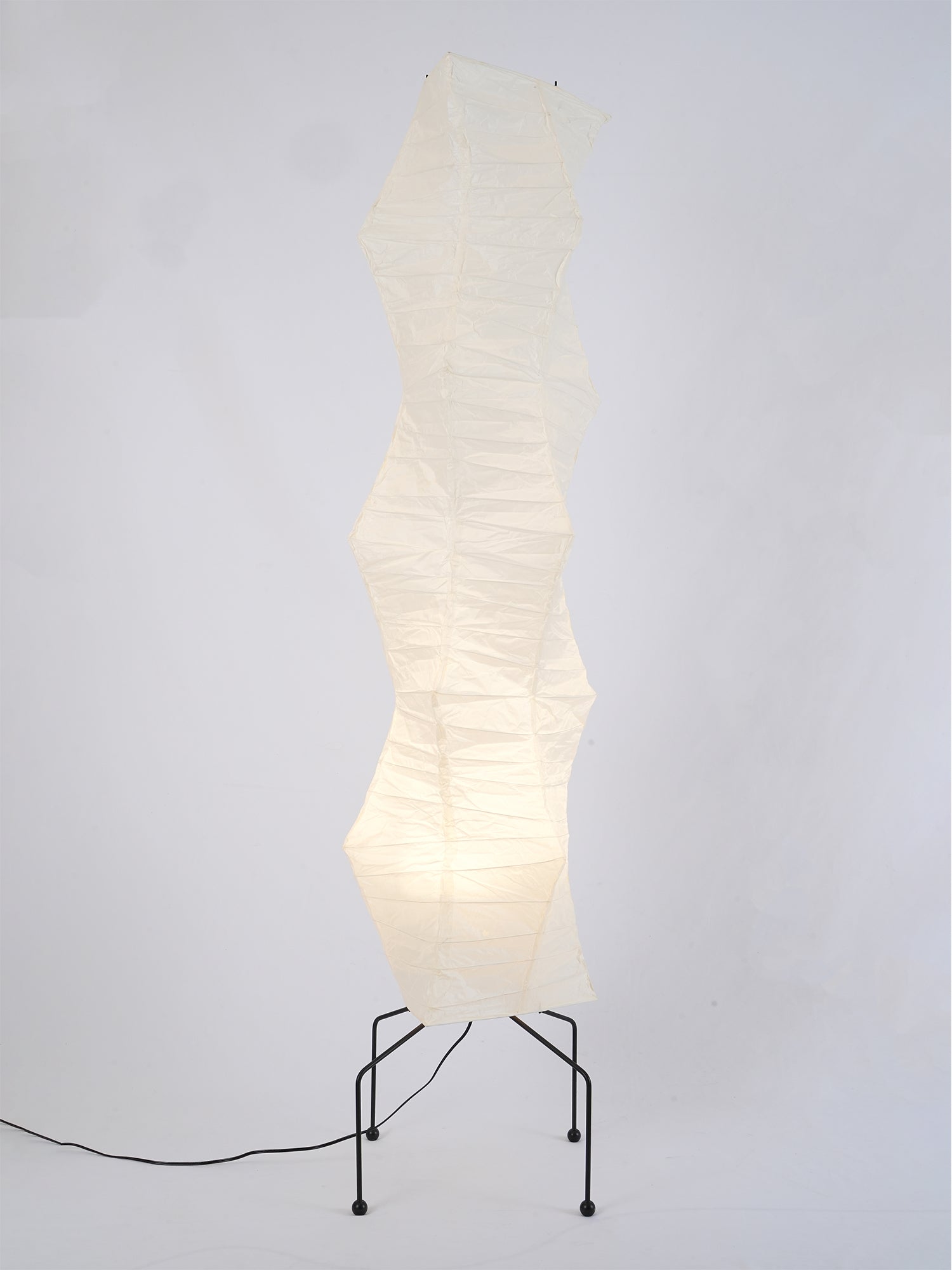 Akari Floor Lamp 47 in Mulberry Paper White Indoor Ambient Lighting Decorative Sculpture | Thomler