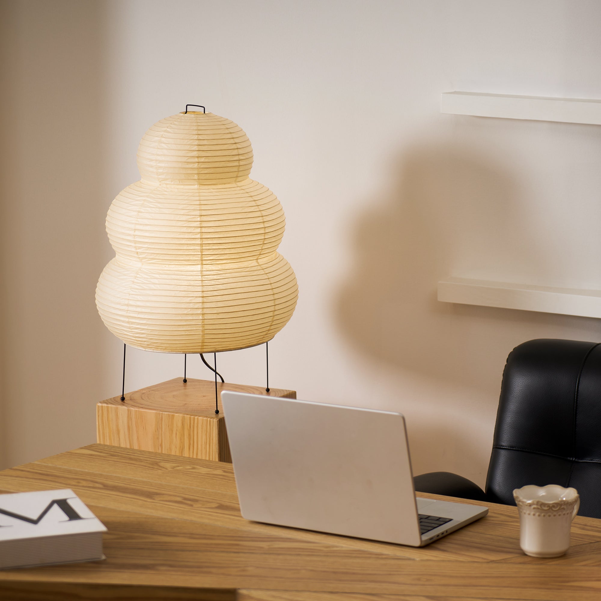 Table Lamp Mulberry Paper 16.9 in Indoor Soft Light White Decorative LED E26 E27 | Thomler