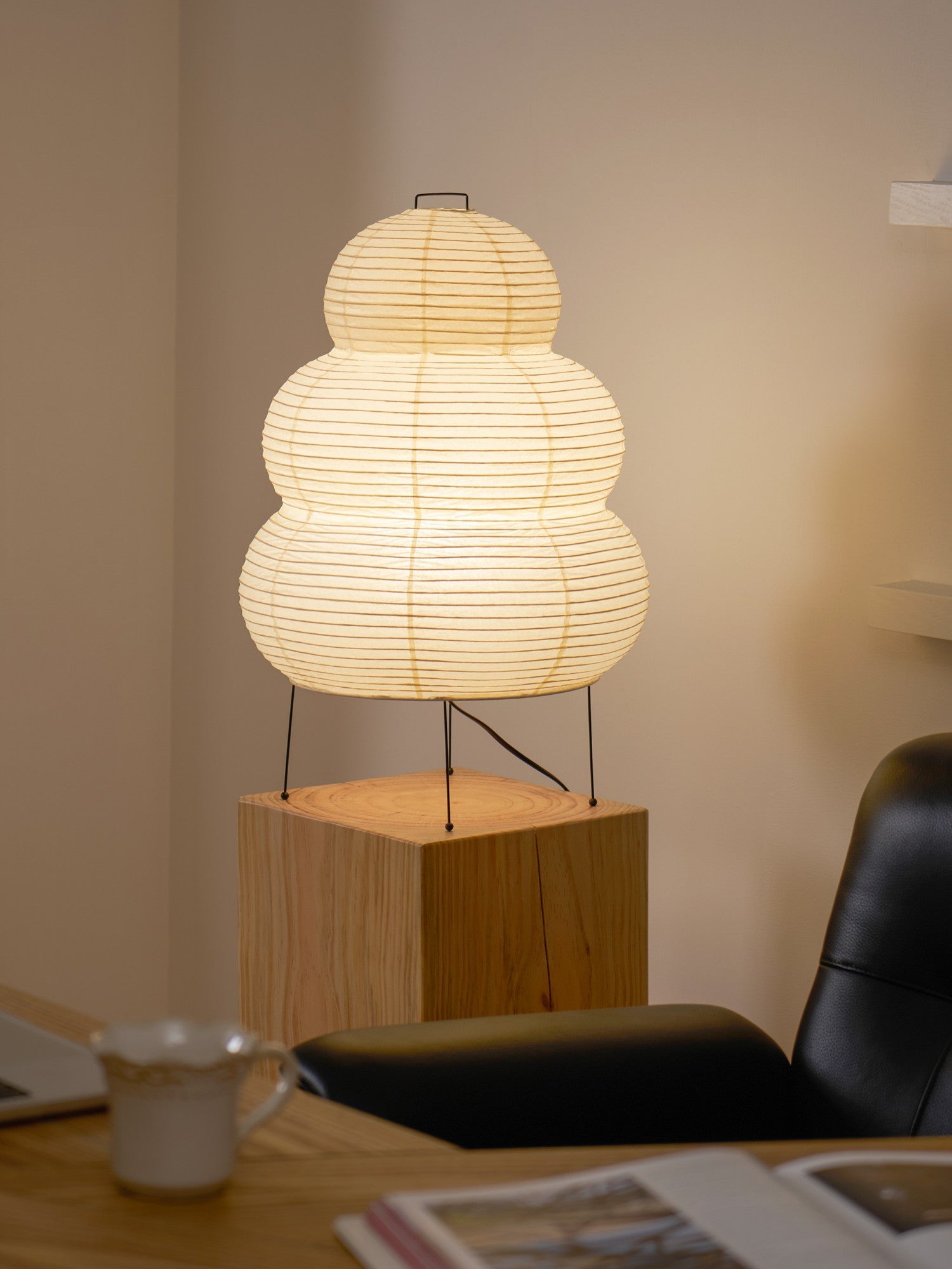 Table Lamp Mulberry Paper 16.9 in Indoor Soft Light White Decorative LED E26 E27 | Thomler