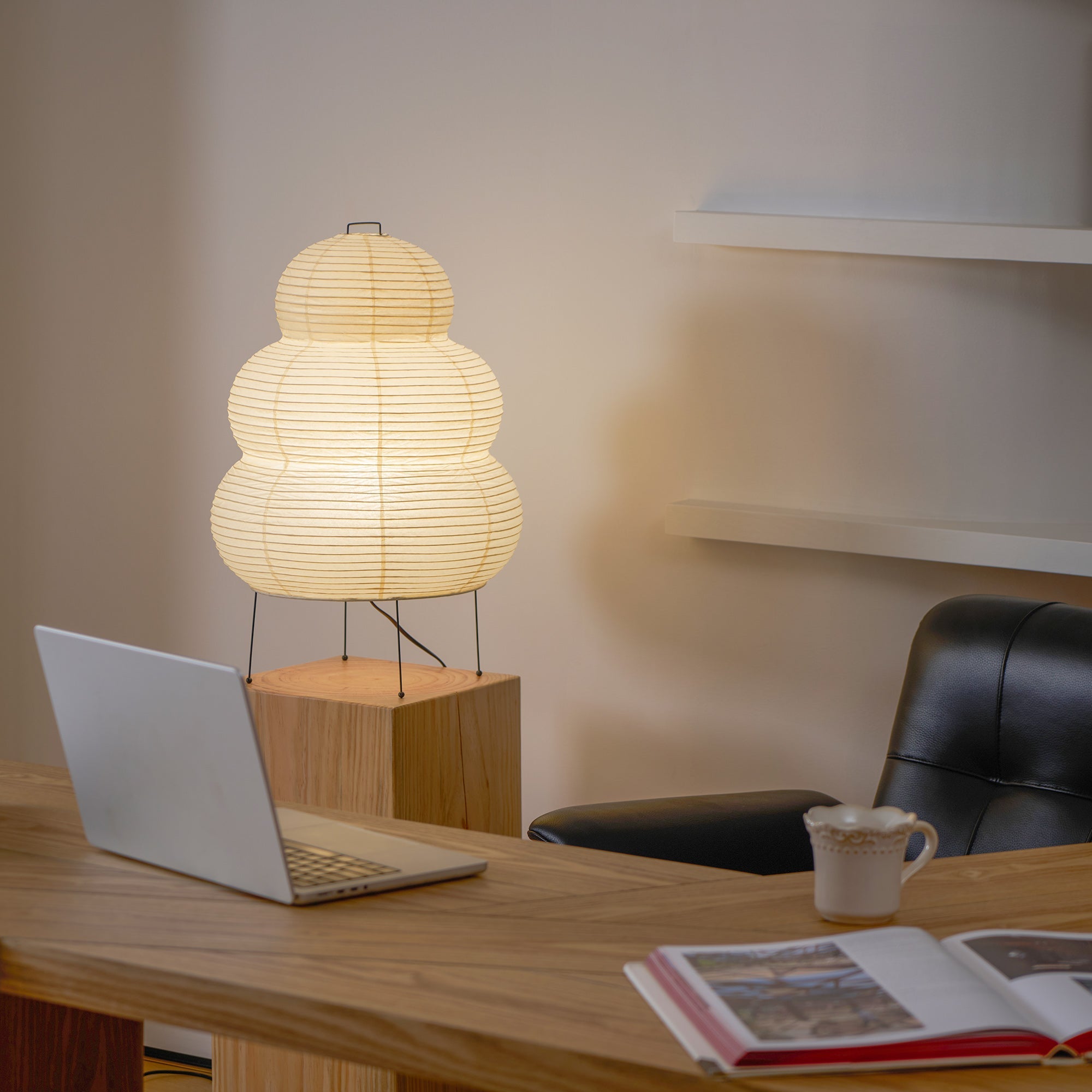 Table Lamp Mulberry Paper 16.9 in Indoor Soft Light White Decorative LED E26 E27 | Thomler