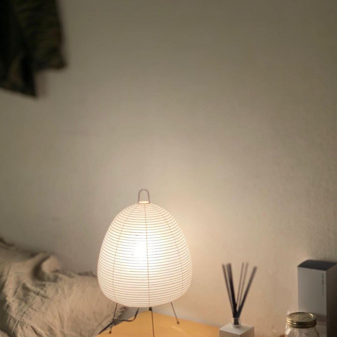 Table Lamp Rice Paper 16.9 in Indoor LED Bedroom Desk Nightstand Light | Thomler