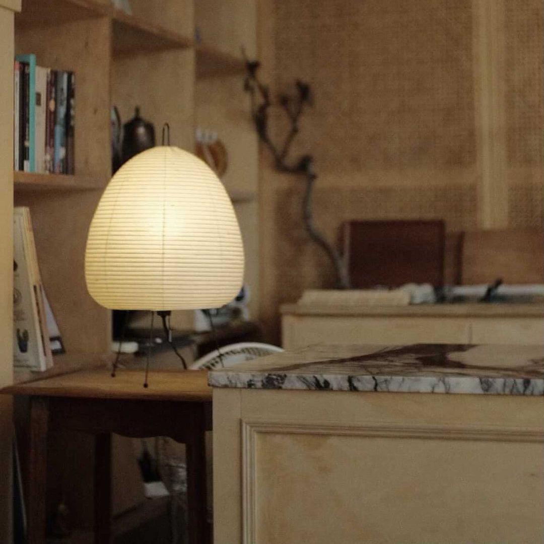 Table Lamp Rice Paper 16.9 in Indoor LED Bedroom Desk Nightstand Light | Thomler