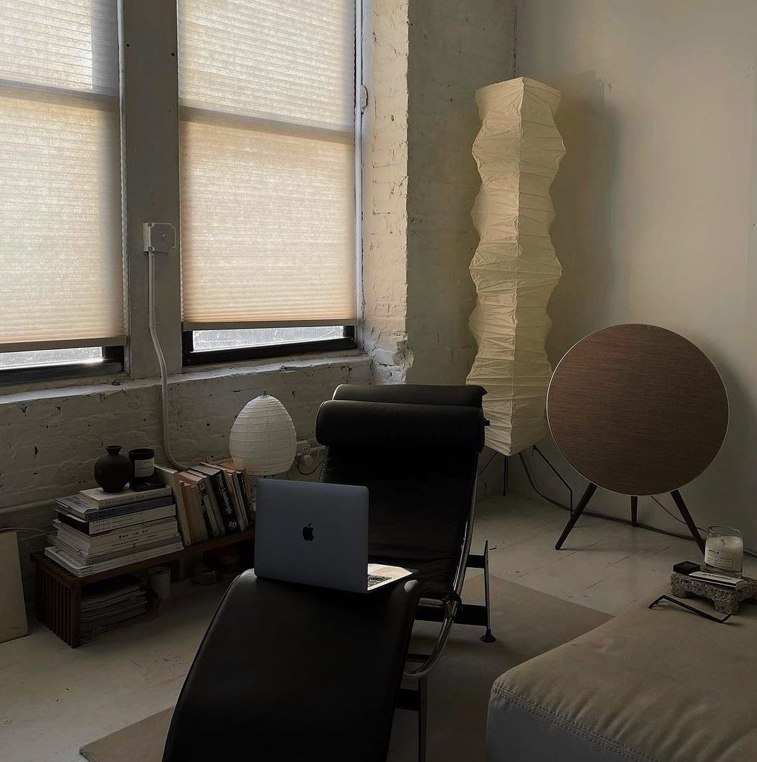 Akari Floor Lamp 47 in Mulberry Paper White Indoor Ambient Lighting Decorative Sculpture | Thomler