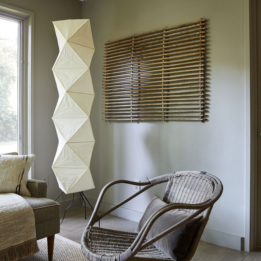 Akari Floor Lamp 47 in Mulberry Paper White Indoor Ambient Lighting Decorative Sculpture | Thomler