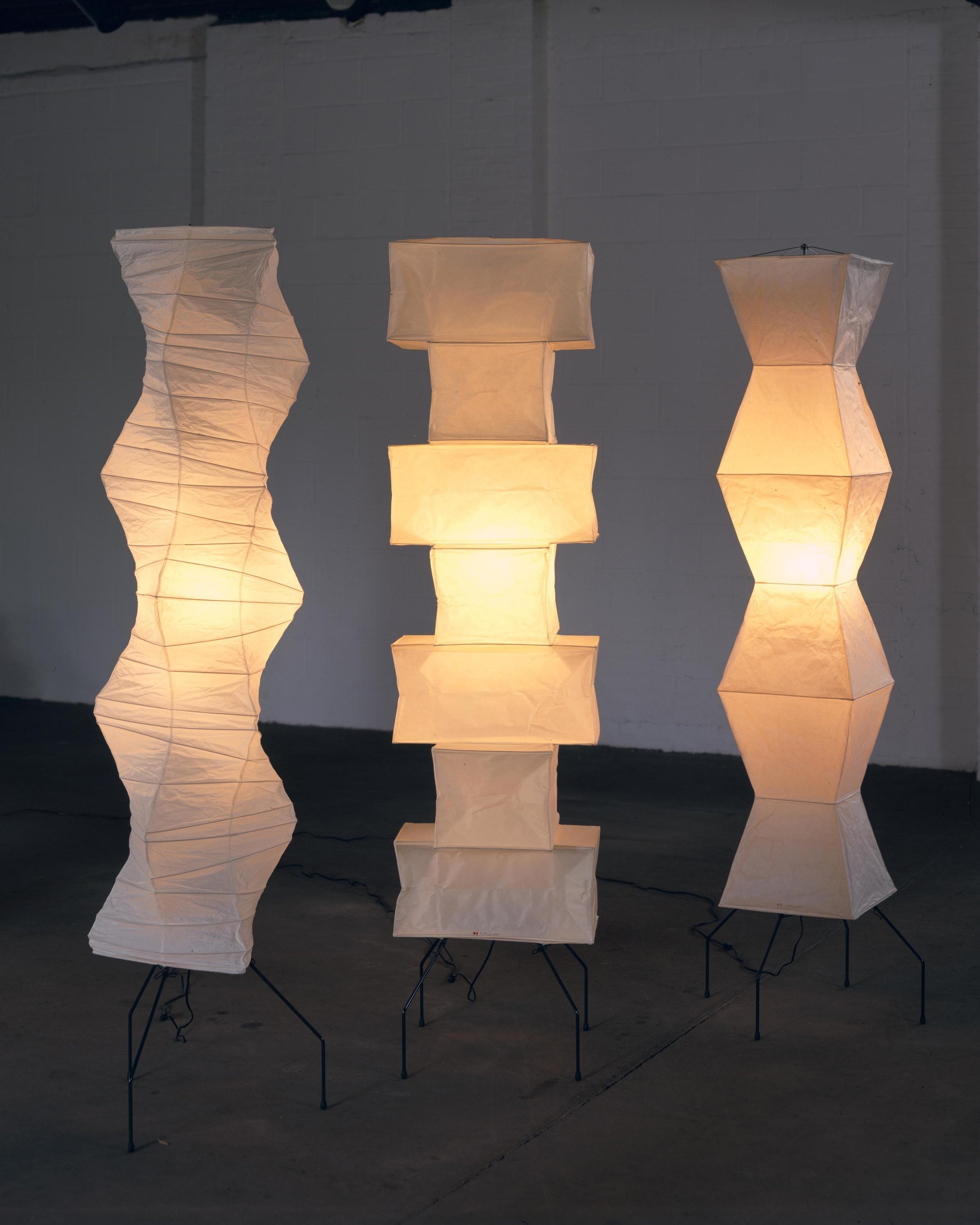 Akari Floor Lamp 47 in Mulberry Paper White Indoor Ambient Lighting Decorative Sculpture | Thomler