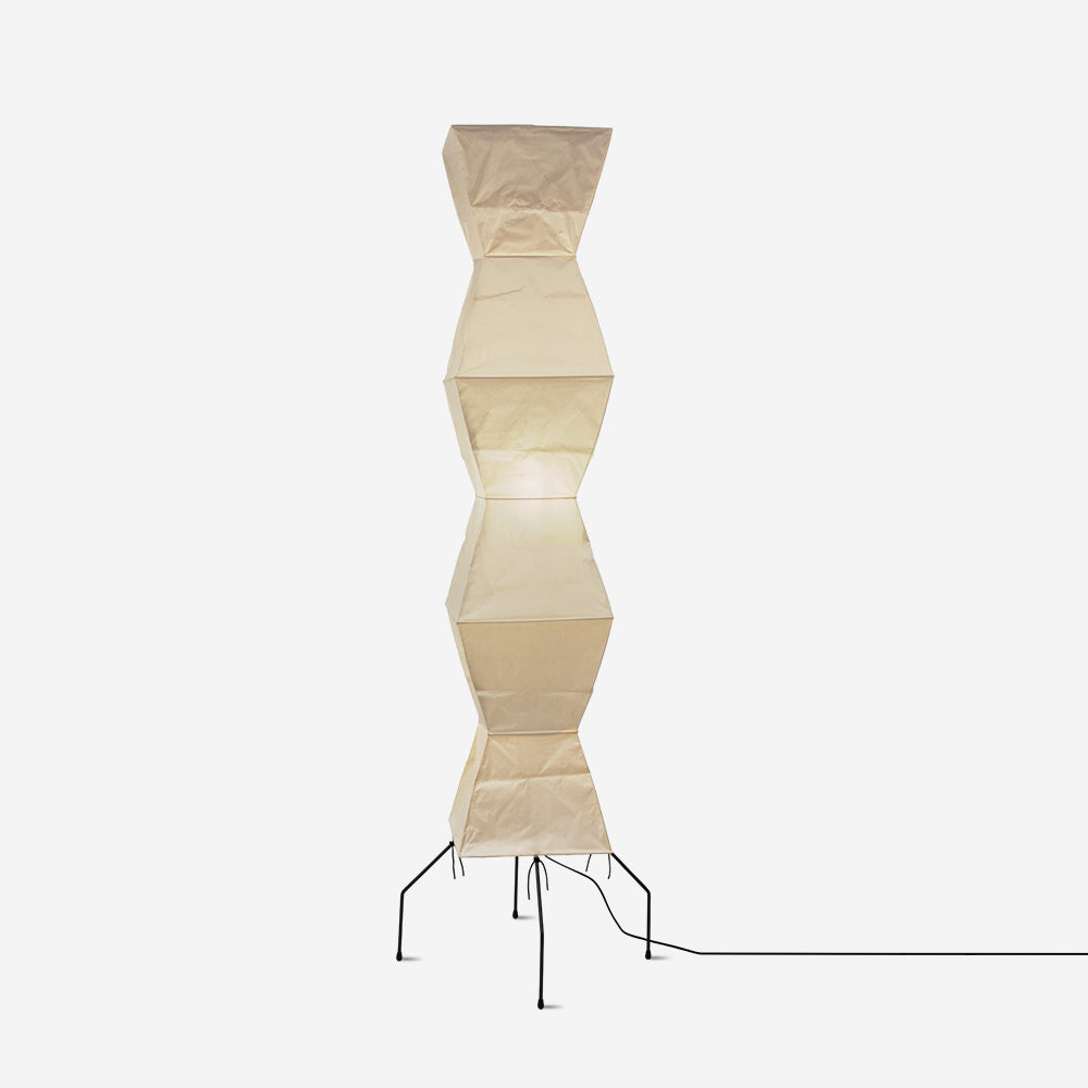 Akari Floor Lamp 47 in Mulberry Paper White Indoor Ambient Lighting Decorative Sculpture | Thomler