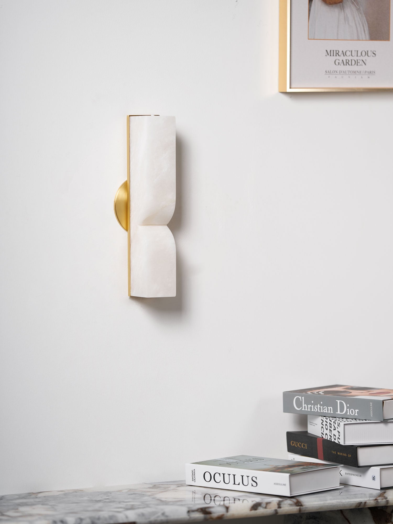 Wall Sconce Alabaster 13.8 in LED Indoor Lighting Gold Black Modern Home Bedroom Living Room Decorative Accent | Thomler
