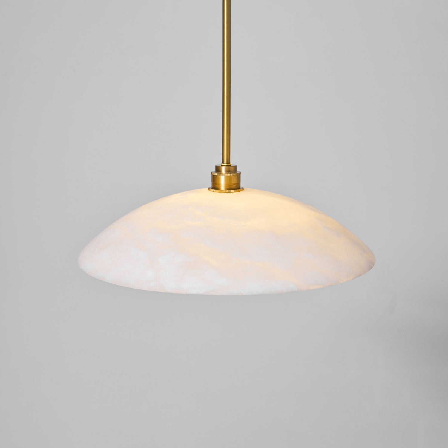 Pendant Light Alabaster Dome 15.7 in White Indoor Ceiling Kitchen Dining Room Hanging Fixture | Thomler