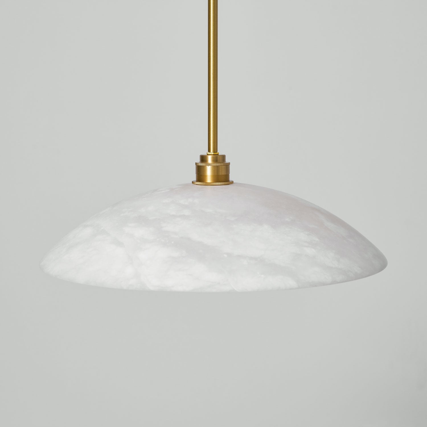 Pendant Light Alabaster Dome 15.7 in White Indoor Ceiling Kitchen Dining Room Hanging Fixture | Thomler
