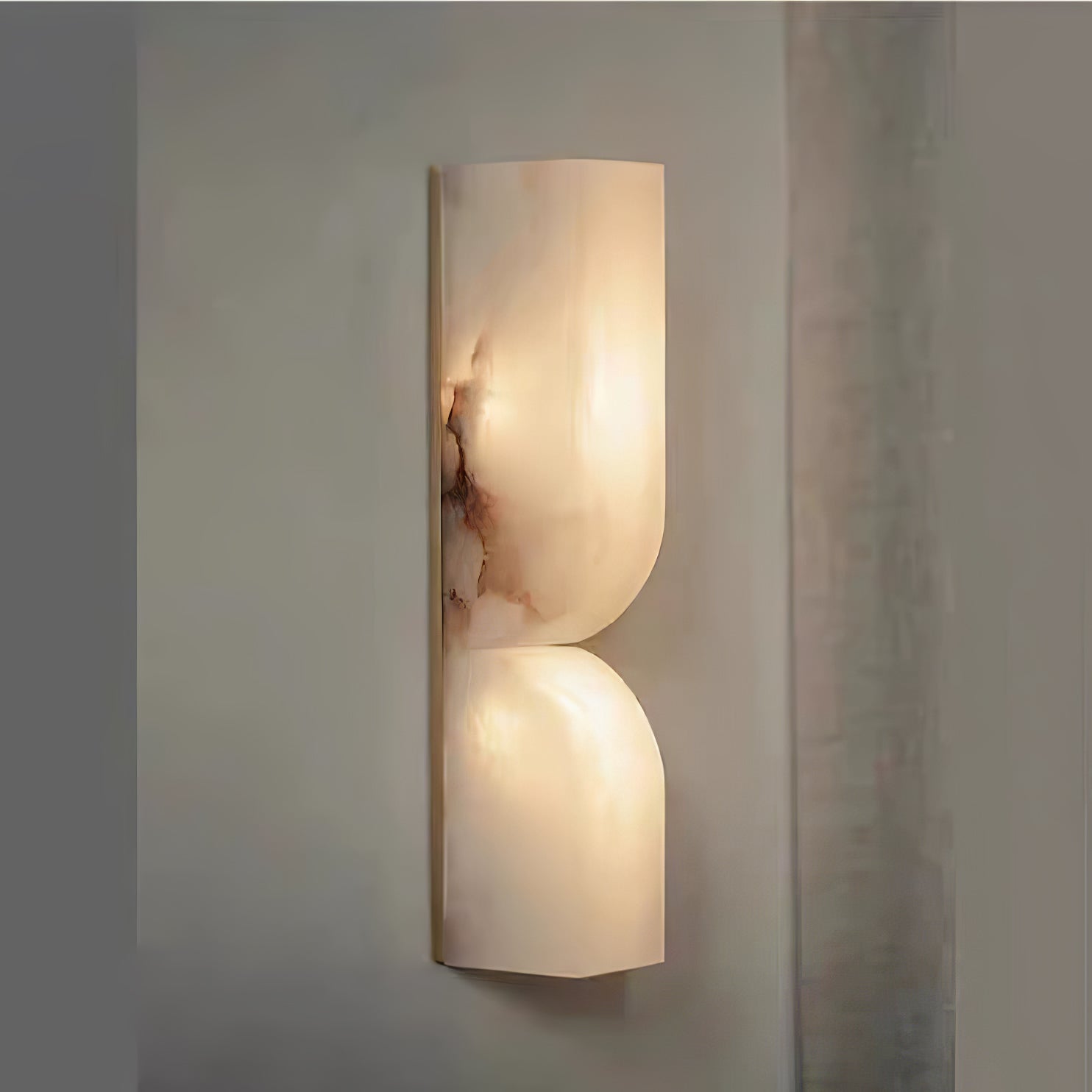 Wall Sconce Alabaster 13.8 in LED Indoor Lighting Gold Black Modern Home Bedroom Living Room Decorative Accent | Thomler