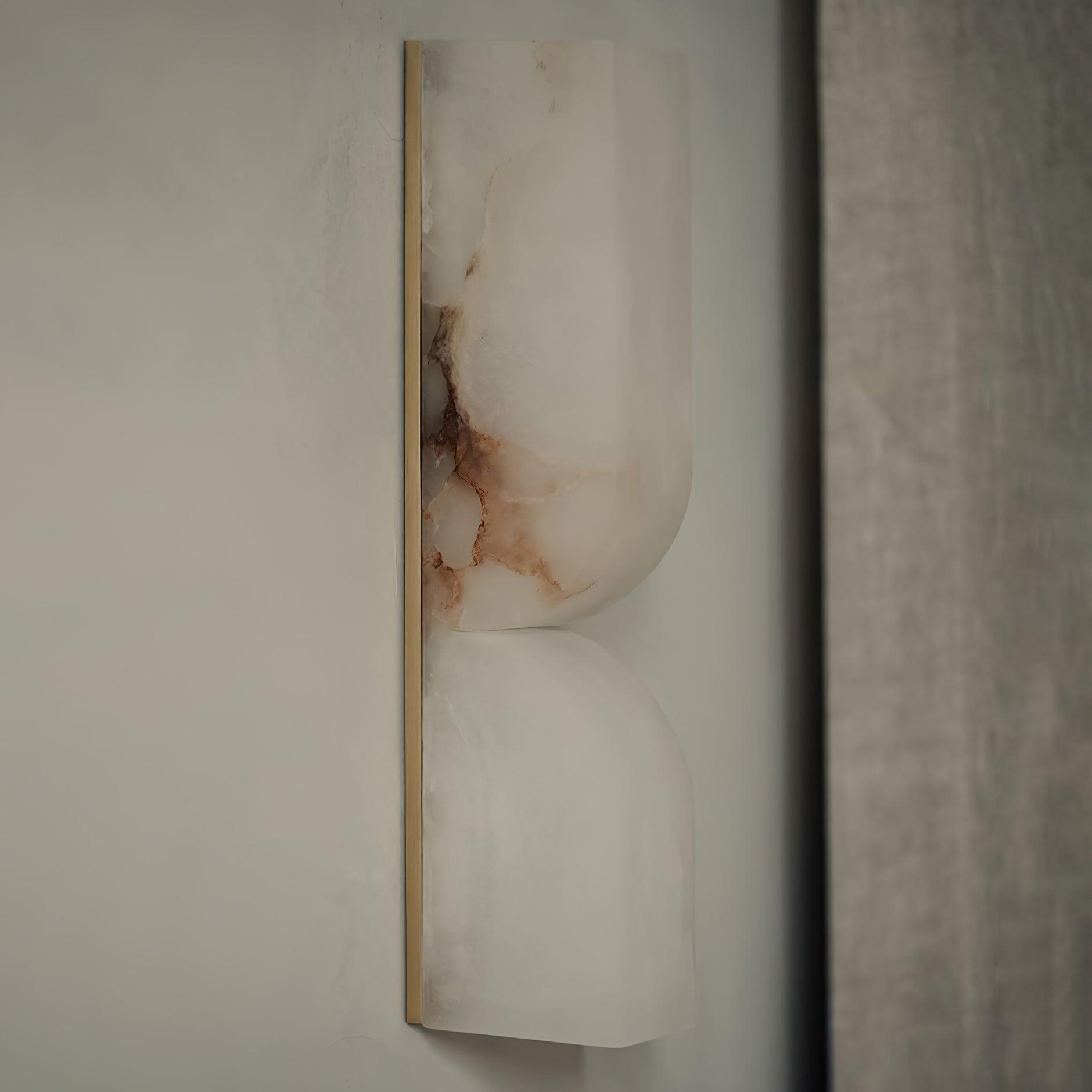 Wall Sconce Alabaster 13.8 in LED Indoor Lighting Gold Black Modern Home Bedroom Living Room Decorative Accent | Thomler