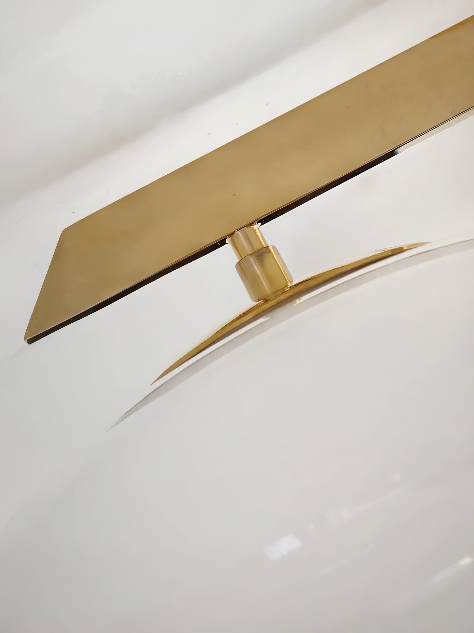 Ceiling Light Brass 44.9 in 5 Head Opal Glass Flush Mount Bedroom Kitchen Art Deco Modern Lighting Fixture | Thomler