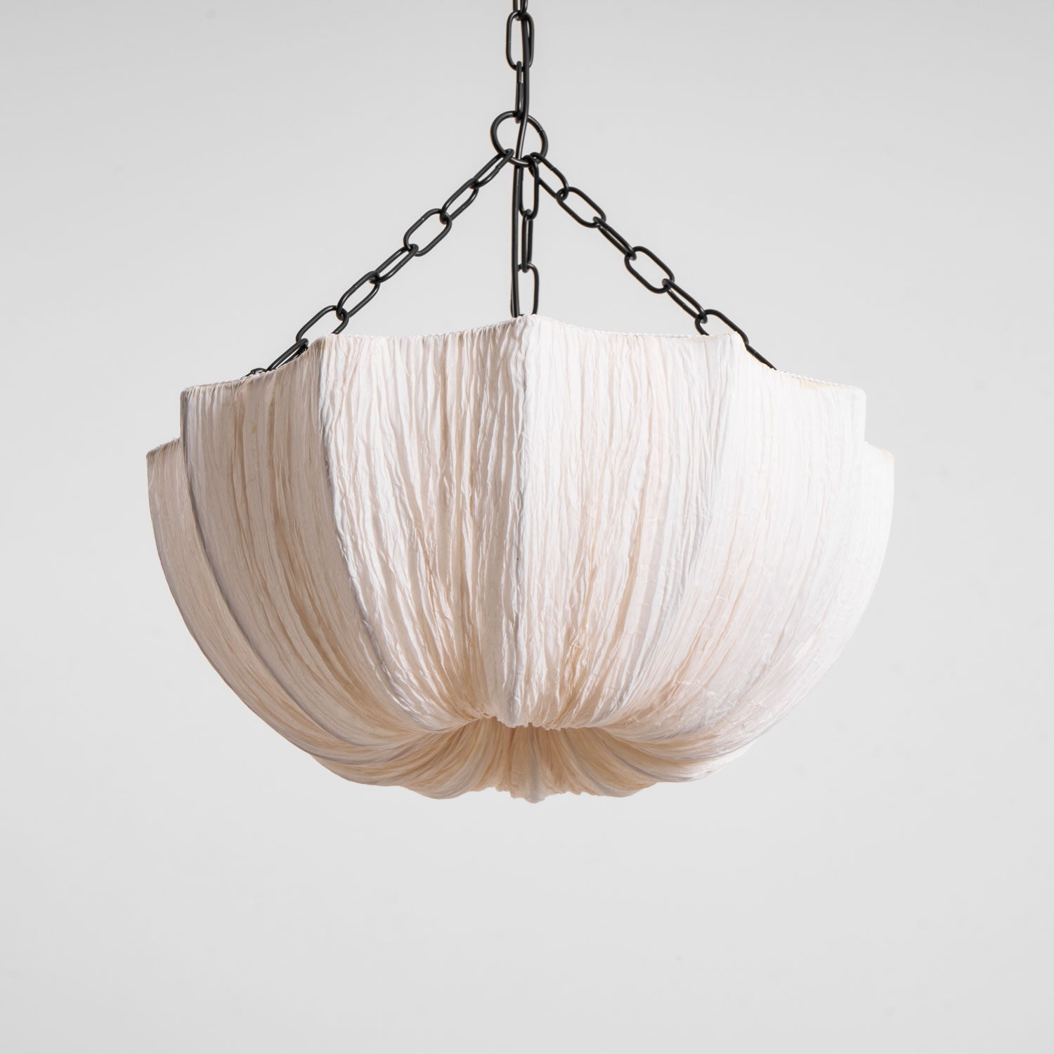 Pendant Light Fabric Bowl Shade 15.7 in Adjustable Dining Room Kitchen Island Hanging Lamp Soft Ambient Lighting | Thomler
