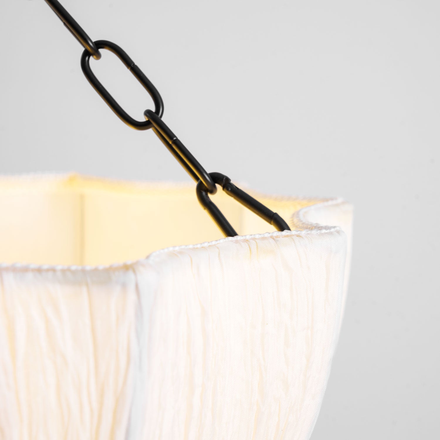 Pendant Light Fabric Bowl Shade 15.7 in Adjustable Dining Room Kitchen Island Hanging Lamp Soft Ambient Lighting | Thomler