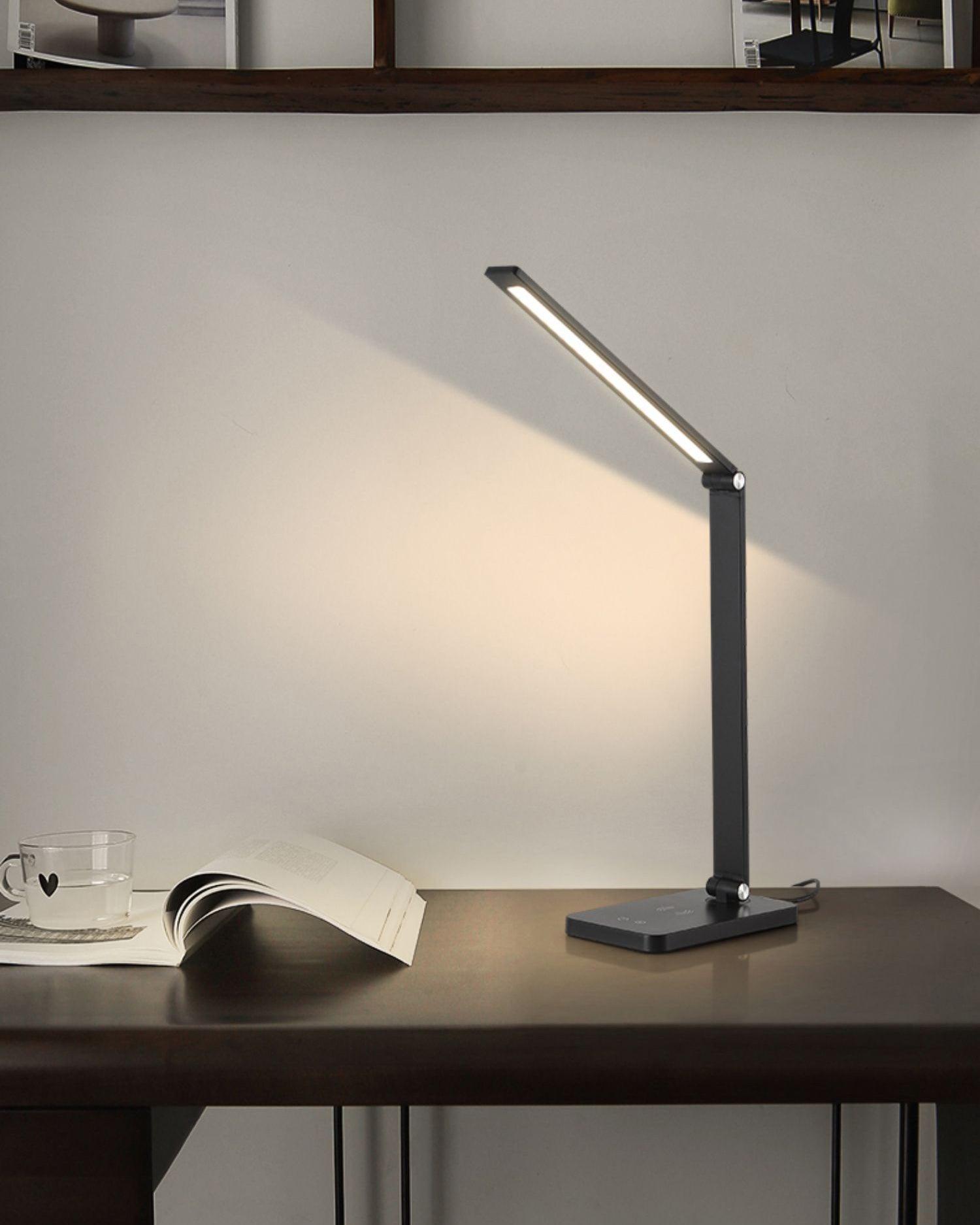 Desk Lamp Aluminum Alloy LED 15W 14.2 in Black Study Desk Office Reading Light | Thomler