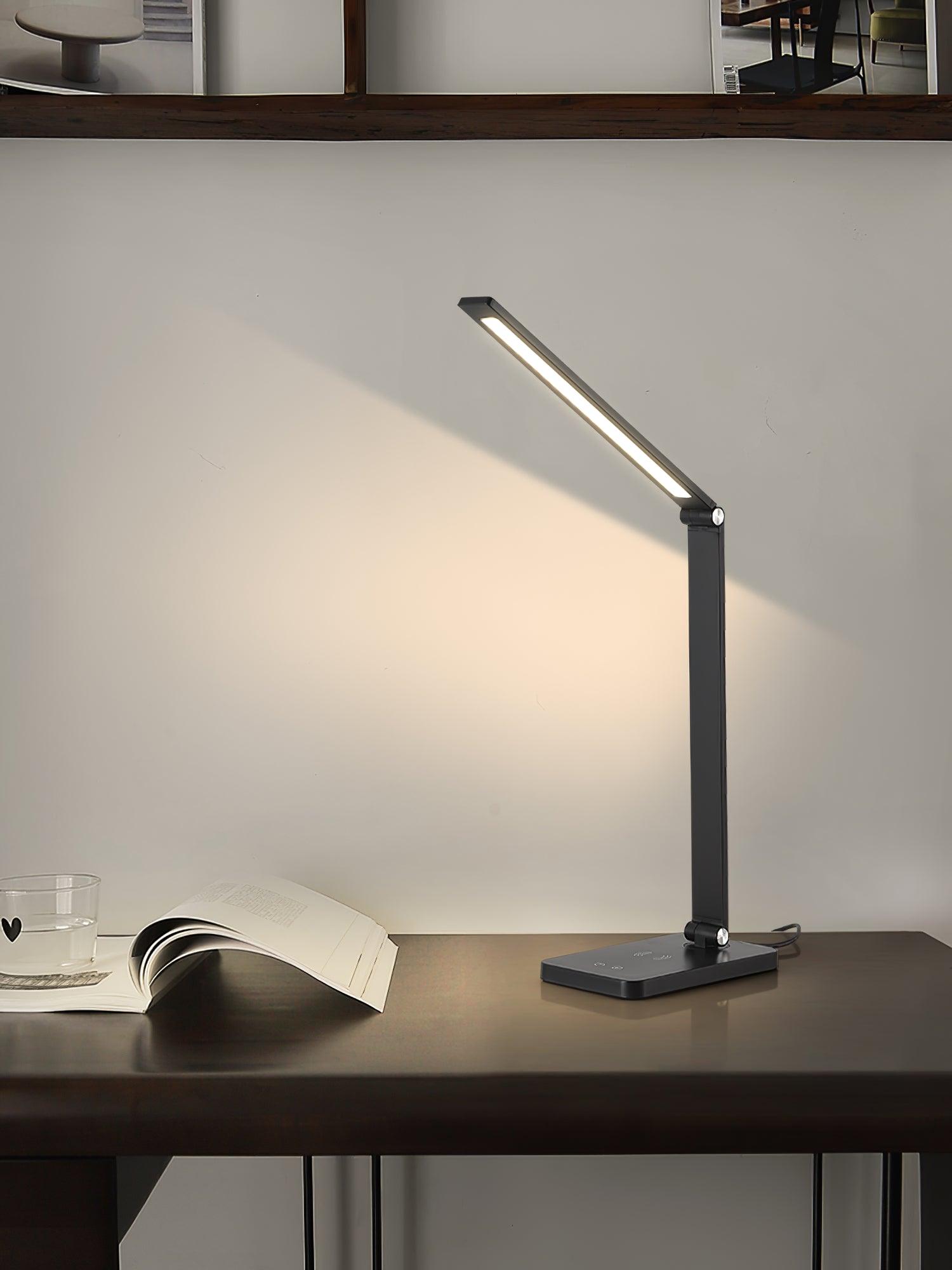 Desk Lamp Aluminum Alloy LED 15W 14.2 in Black Study Desk Office Reading Light | Thomler