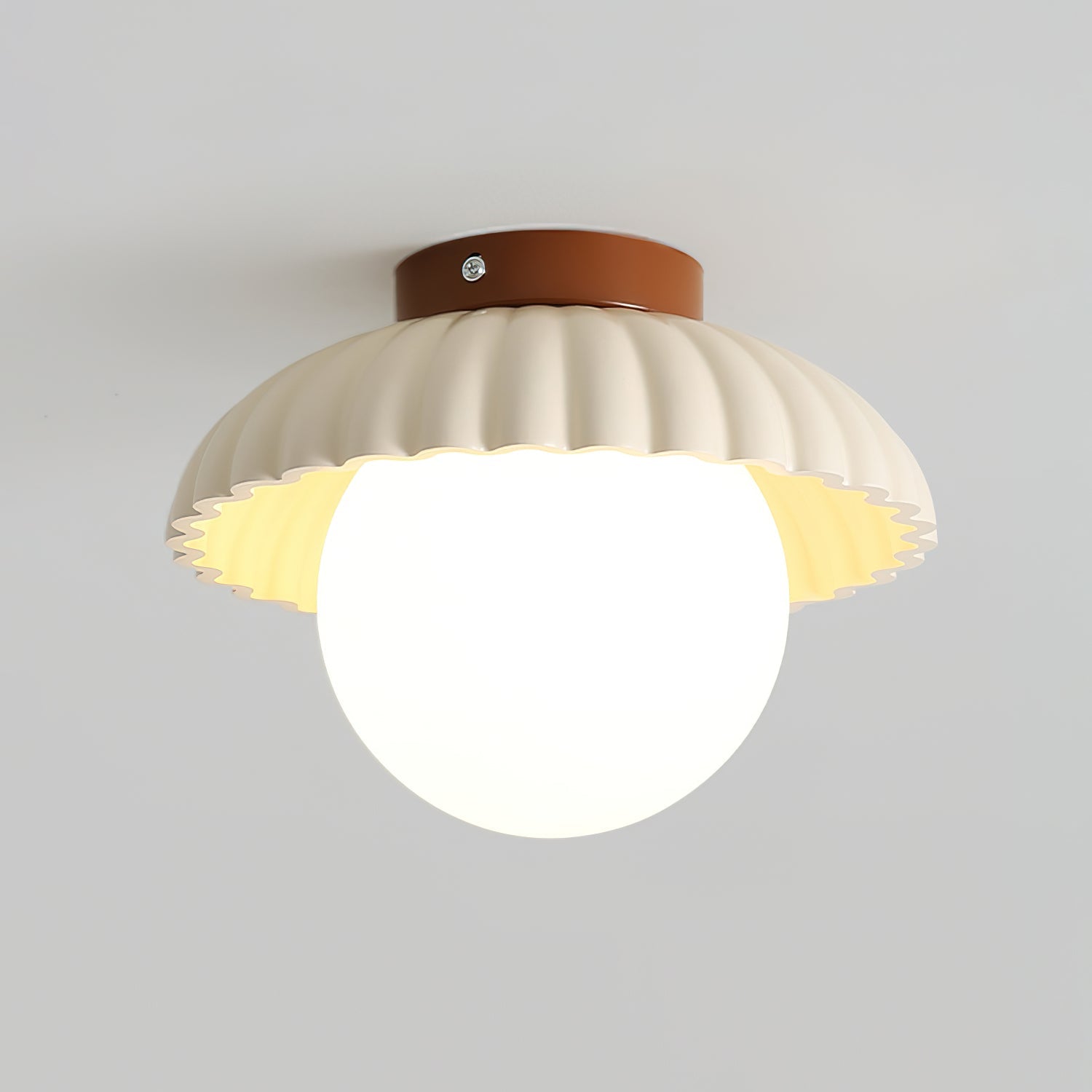 Ceiling Light Metal 9.8 in Adjustable Green Beige Red White Brown Indoor Decorative Fixture | Thomler