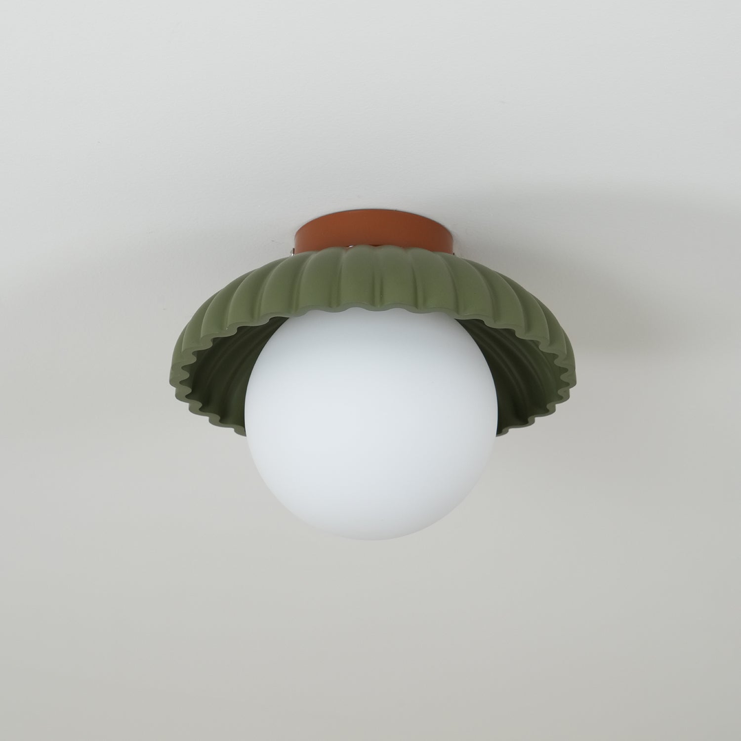 Ceiling Light Metal 9.8 in Adjustable Green Beige Red White Brown Indoor Decorative Fixture | Thomler