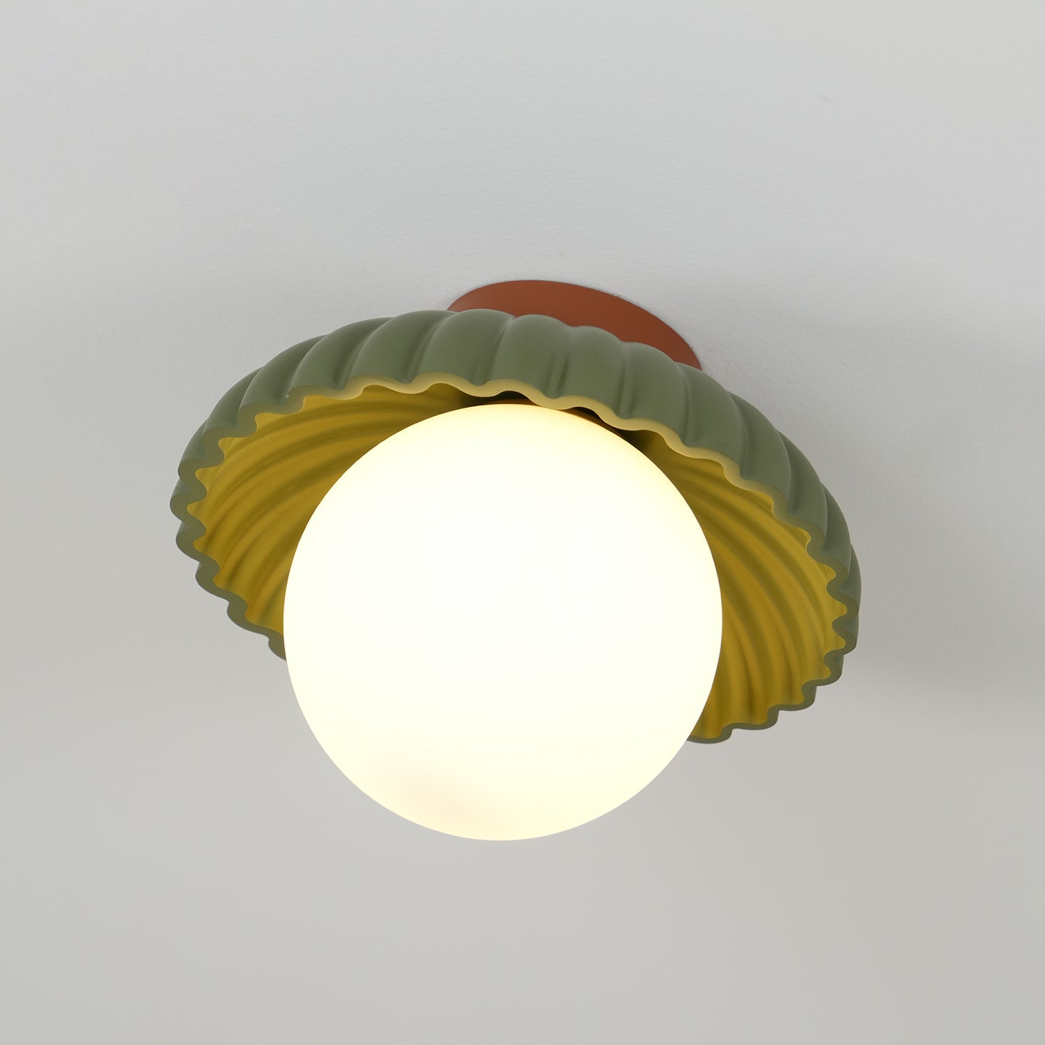 Ceiling Light Metal 9.8 in Adjustable Green Beige Red White Brown Indoor Decorative Fixture | Thomler
