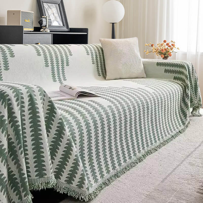 Reversible Chenille Sofa Throw Blanket | Scratch-Resistant Pet-Friendly Furniture Protector | Year-Round Soft Couch Cover for Living Room | Thomler
