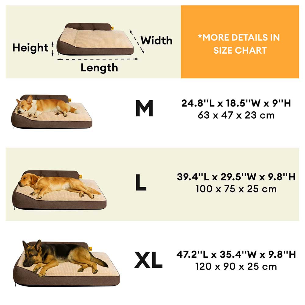 Orthopedic Pet Bed with Bolster Pillow for Dogs & Cats – Washable, Non-Slip Base, Year-Round Comfort | Thomler