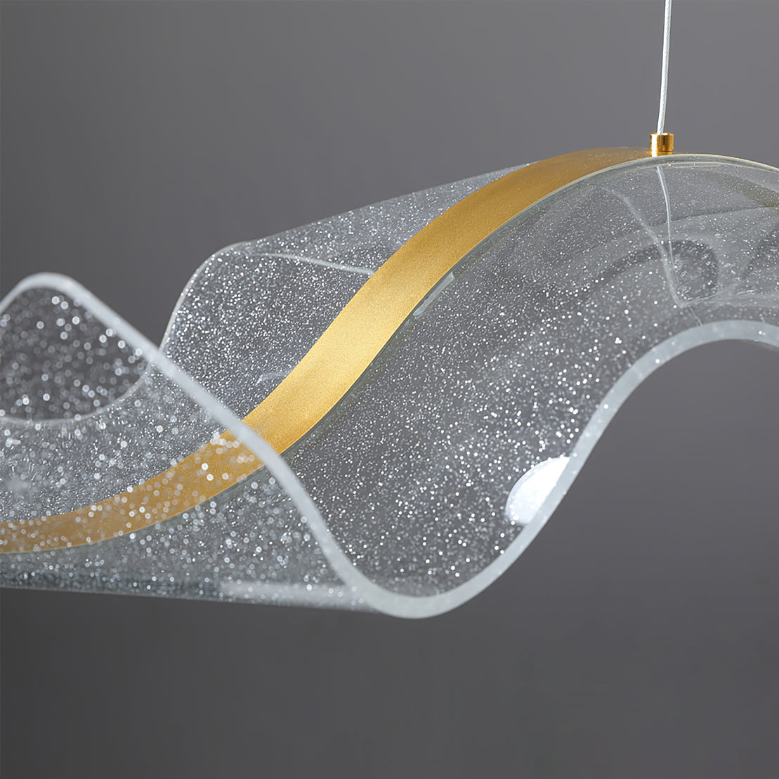 Chandelier Acrylic Integrated LED 39.4 in Adjustable Indoor Ceiling Light Linear Modern Hanging Lamp | Thomler