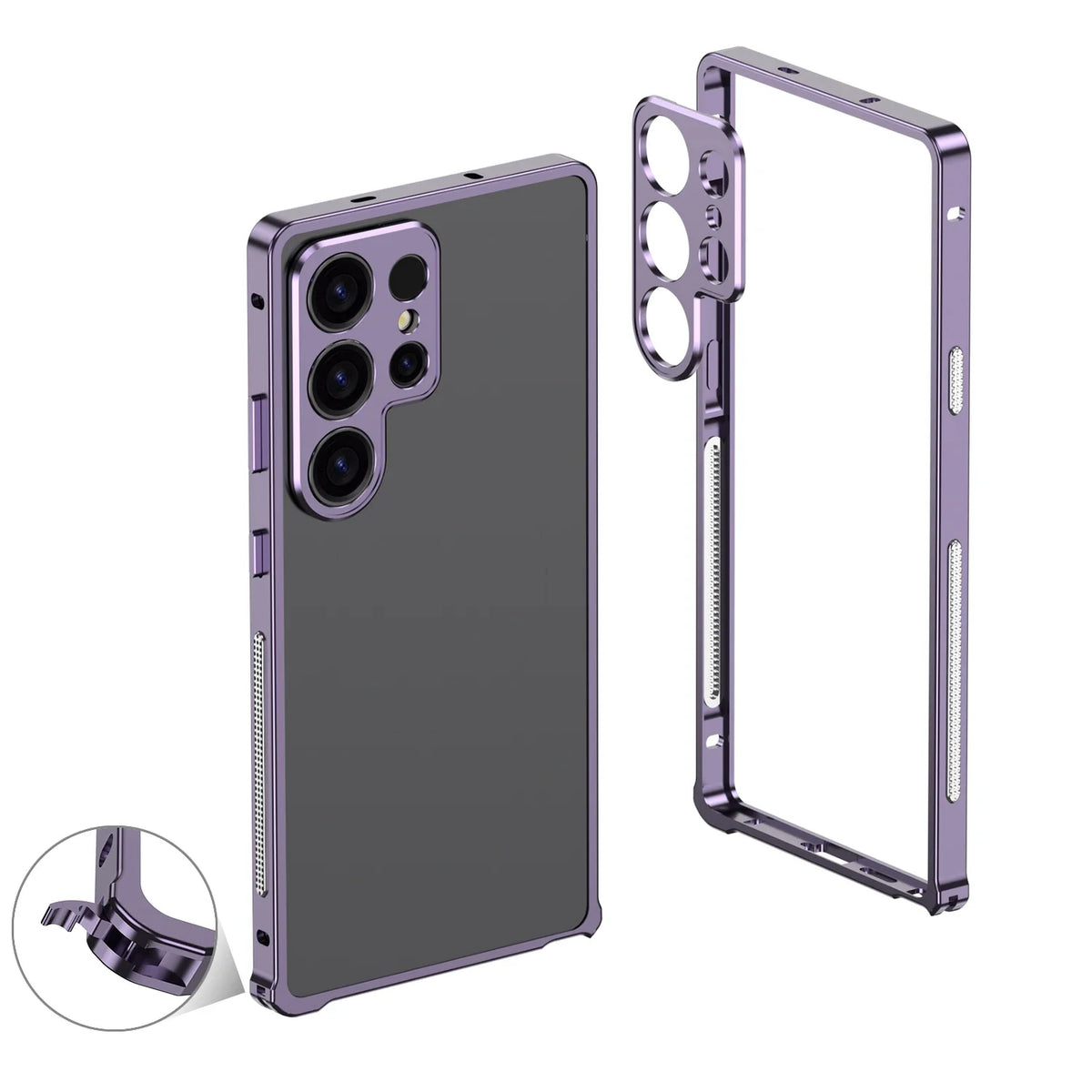 Aluminum Frame Case for Samsung Galaxy – Shock-Absorbing Metal Bumper with Raised Edges & Precise Cutouts – S22 S23 S24 S25 S26 Plus Ultra | Thomler