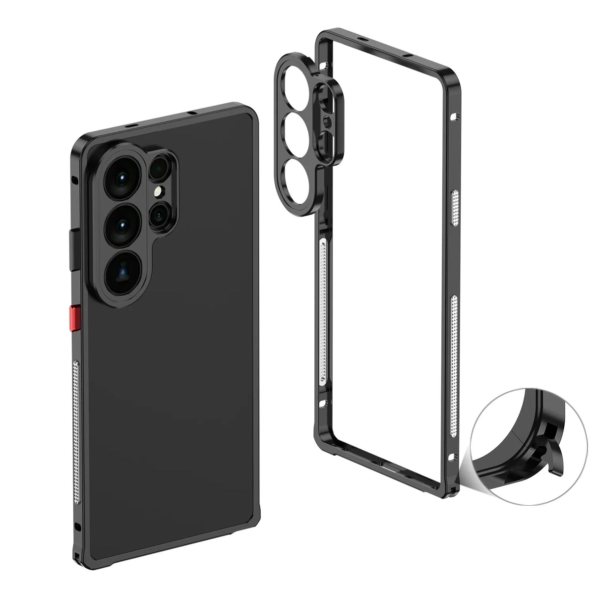 Aluminum Frame Case for Samsung Galaxy – Shock-Absorbing Metal Bumper with Raised Edges & Precise Cutouts – S22 S23 S24 S25 S26 Plus Ultra | Thomler