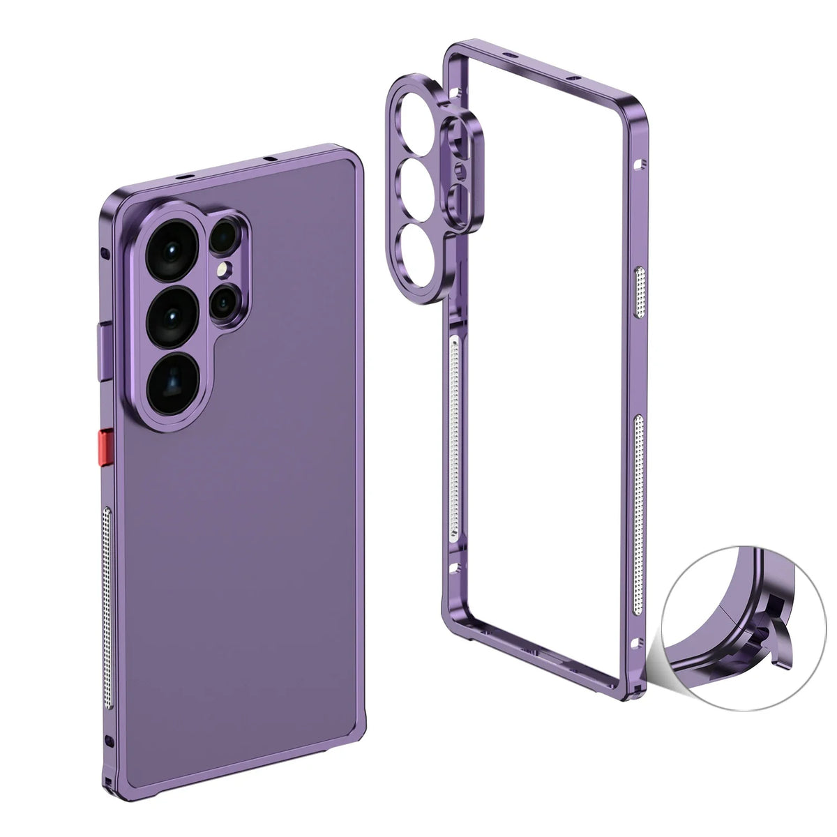 Aluminum Frame Case for Samsung Galaxy – Shock-Absorbing Metal Bumper with Raised Edges & Precise Cutouts – S22 S23 S24 S25 S26 Plus Ultra | Thomler
