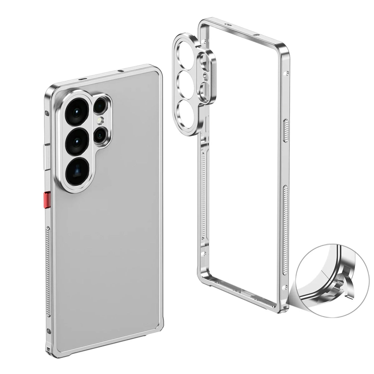 Aluminum Frame Case for Samsung Galaxy – Shock-Absorbing Metal Bumper with Raised Edges & Precise Cutouts – S22 S23 S24 S25 S26 Plus Ultra | Thomler