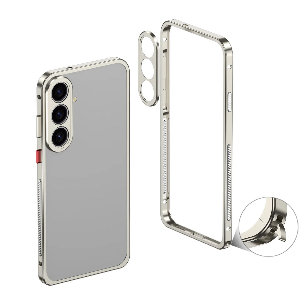 Aluminum Frame Case for Samsung Galaxy – Shock-Absorbing Metal Bumper with Raised Edges & Precise Cutouts – S22 S23 S24 S25 S26 Plus Ultra | Thomler