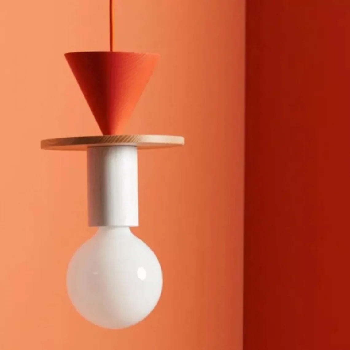 Pendant Light Wood 7.5 in to 16.5 in Multicolor Geometric Dining Living Room Ceiling Lamp Modern Home Decor | Thomler
