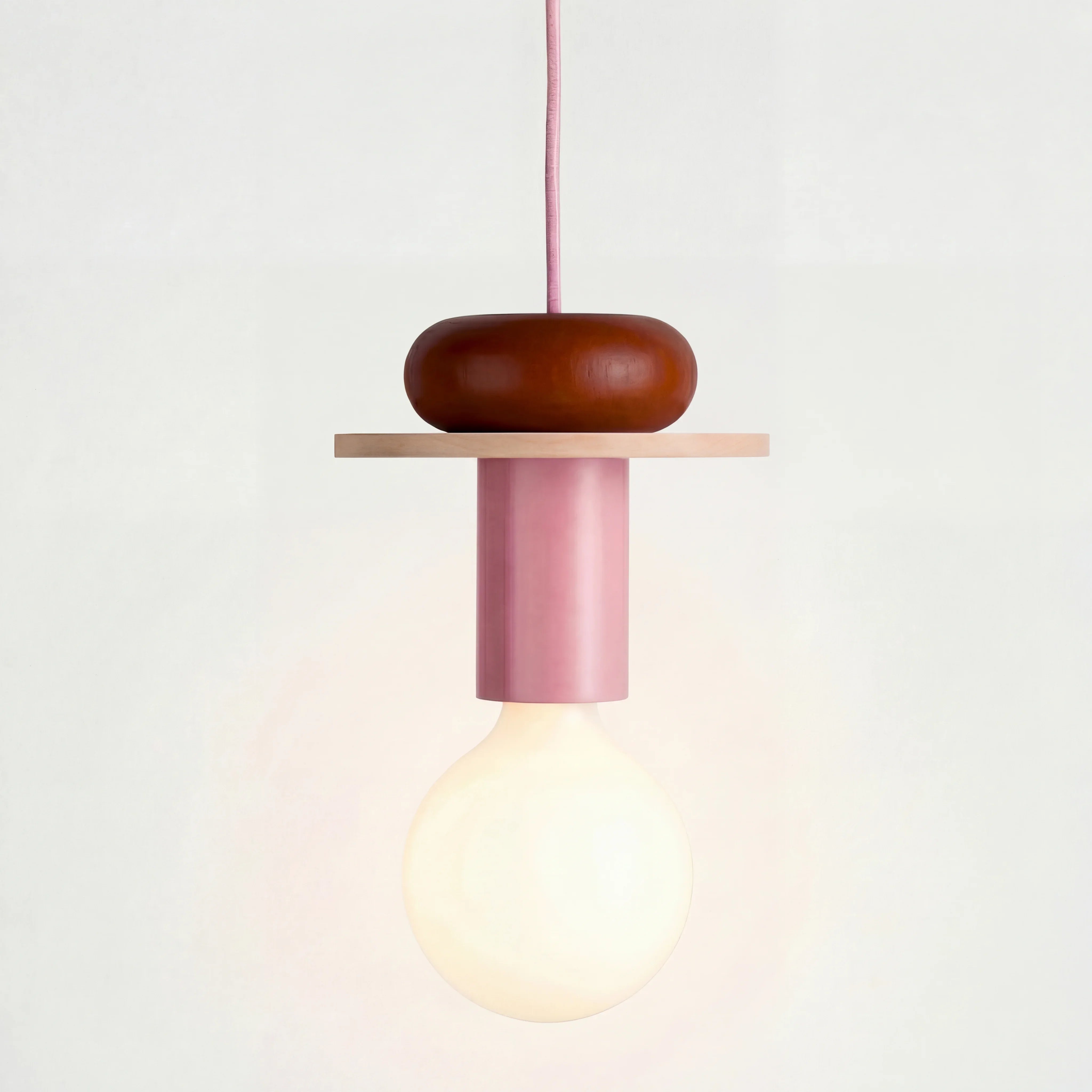 Pendant Light Wood 7.5 in to 16.5 in Multicolor Geometric Dining Living Room Ceiling Lamp Modern Home Decor | Thomler