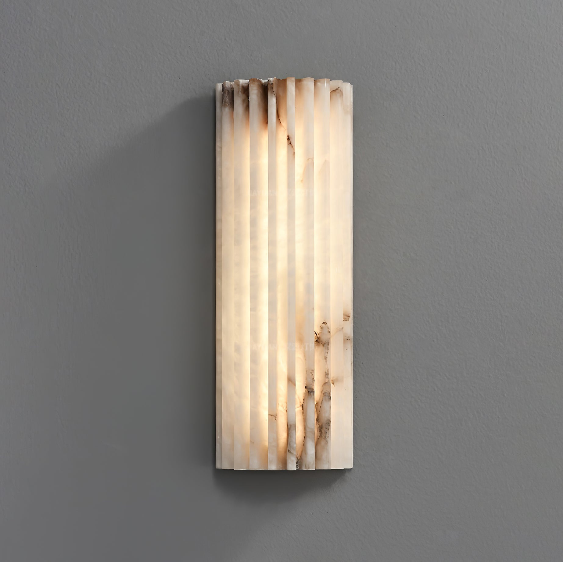 Wall Light Alabaster LED 11.8 in Indoor Bathroom Vanity Hallway Sconce Modern Vertical Lighting Fixture | Thomler
