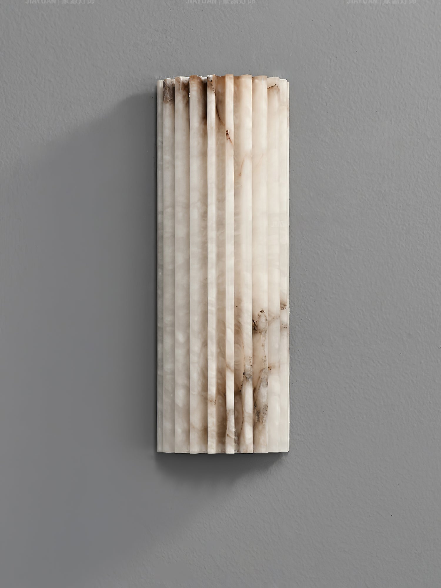 Alabaster Wall Light 11.8 in Integrated LED Indoor Ribbed Sconce Bedroom Hallway Ambient Lighting Fixture | Thomler