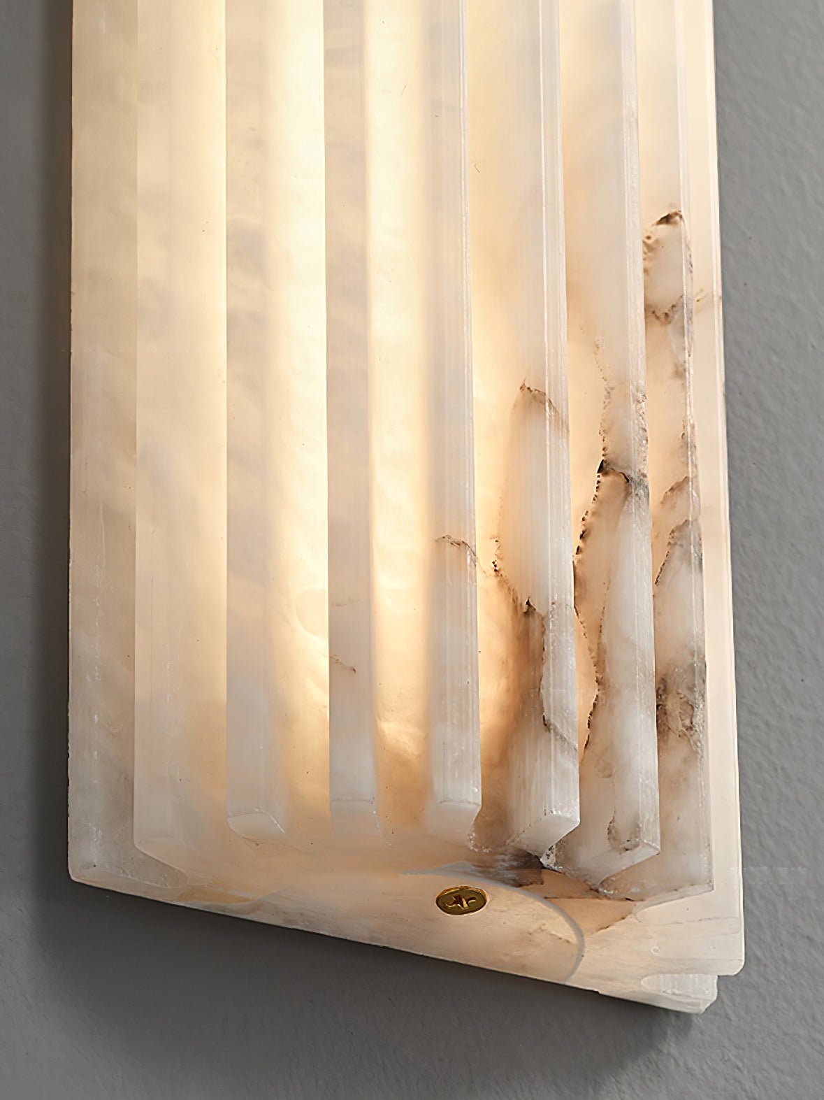 Alabaster Wall Light 11.8 in Integrated LED Indoor Ribbed Sconce Bedroom Hallway Ambient Lighting Fixture | Thomler